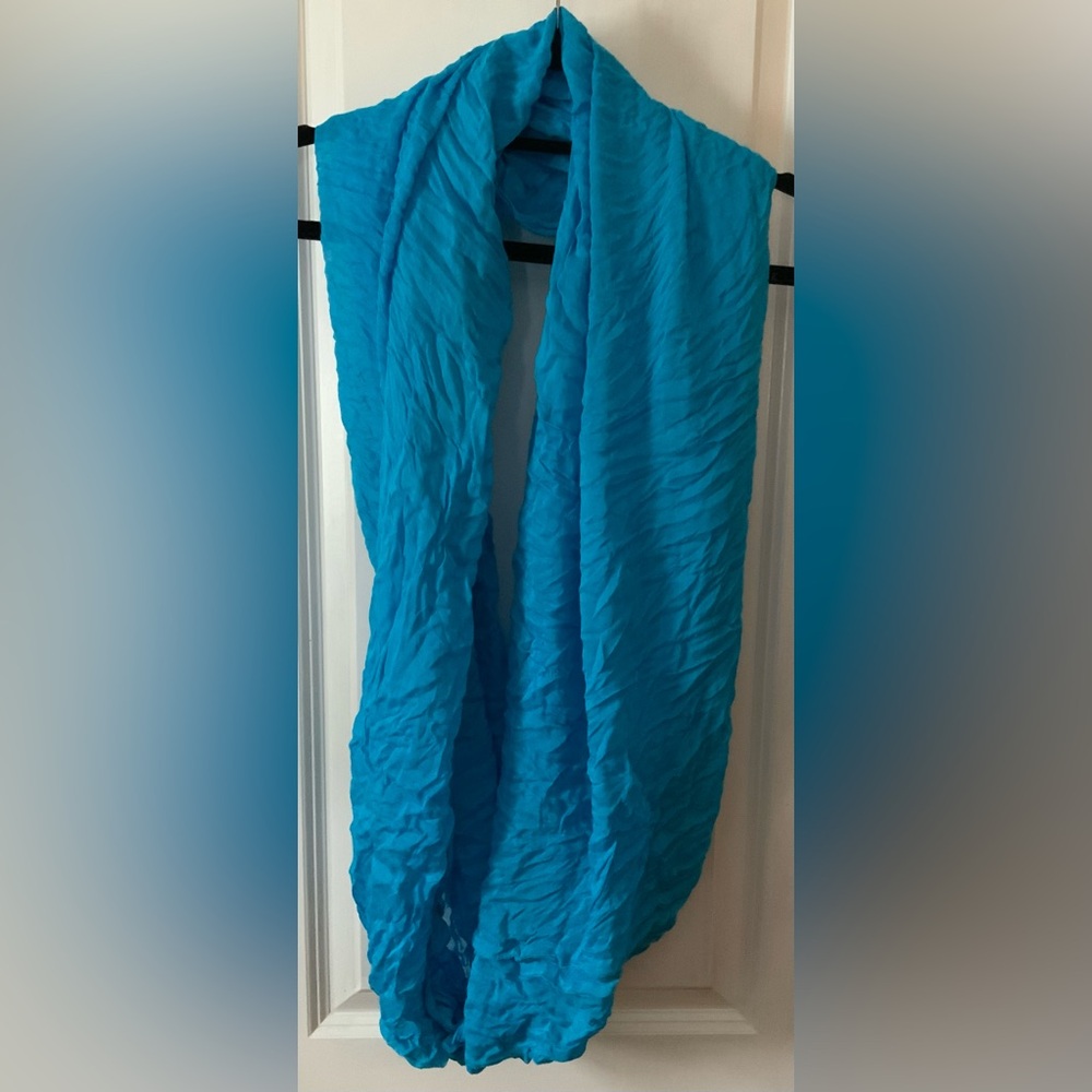 Teal/aqua blue infinity scarf